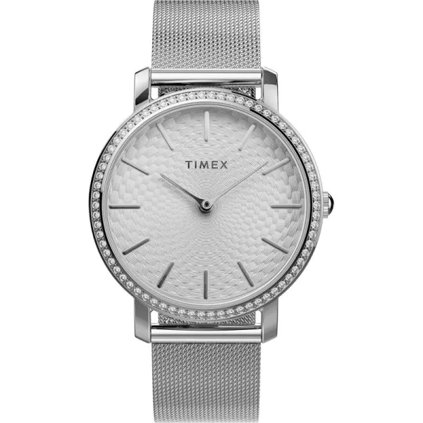 Timex Womens Transcend Celestial 34mm WatchSilverToneSilver