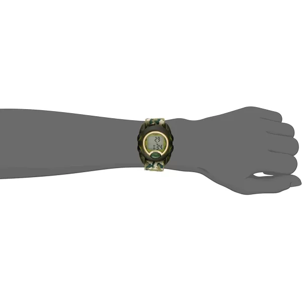 Timex Boys T71912 Time Machines Digital Green Camouflage Elastic Fabric Strap Watch
