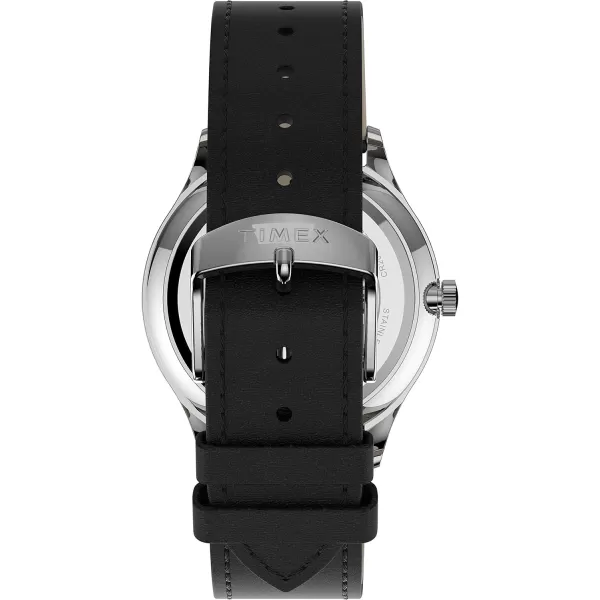 Timex Mens Easy Reader WatchBlackSilverToneBlack40mm