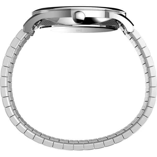 Timex Mens Easy Reader WatchStainless SteelSilverToneBlack40mm