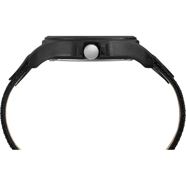 Timex Mens Expedition Acadia 40mm WatchBlackBlackBlackLeather