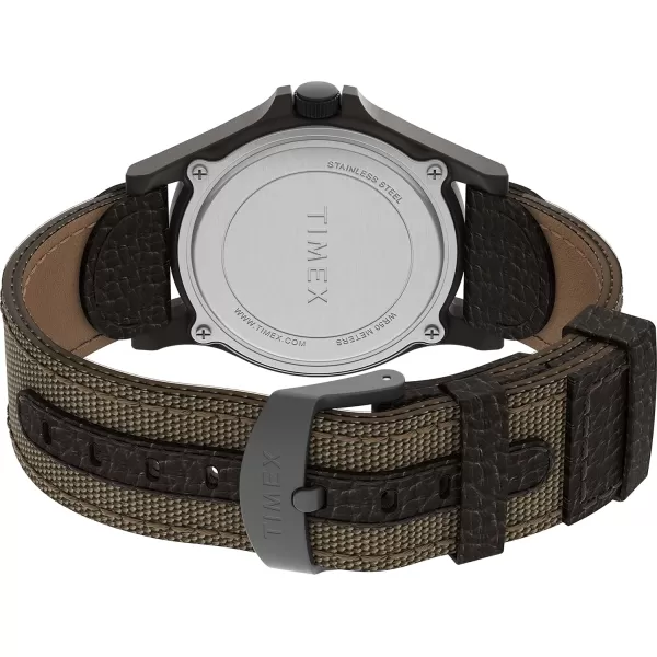 Timex Mens Expedition Acadia 40mm WatchBrownNaturalBrownFabric