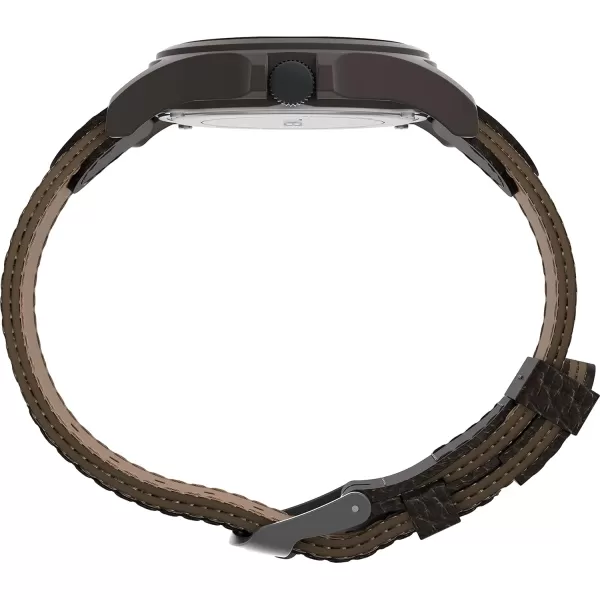 Timex Mens Expedition Acadia 40mm WatchBrownNaturalBrownFabric