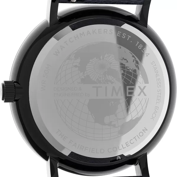 Timex Mens Fairfield 41mm WatchBlueBlackBlack