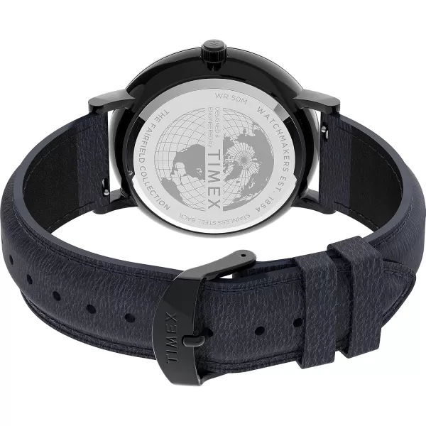 Timex Mens Fairfield 41mm WatchBlueBlackBlack