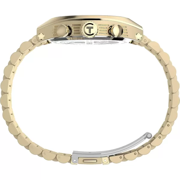 Timex Mens Legacy 42mm WatchGoldToneBlackGoldTone