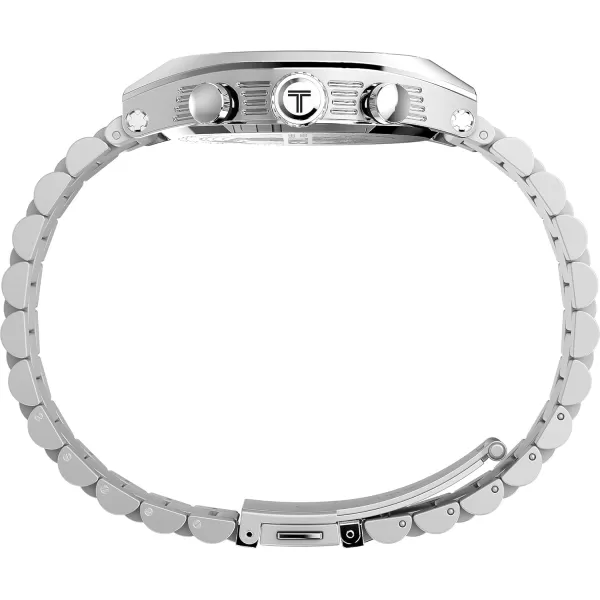 Timex Mens Legacy 42mm WatchStainless SteelSilverToneStainless Steel