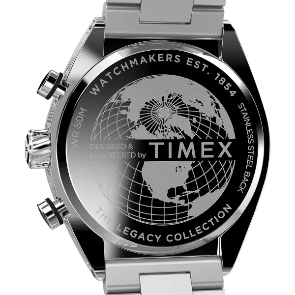 Timex Mens Legacy 42mm WatchStainless SteelSilverToneStainless Steel