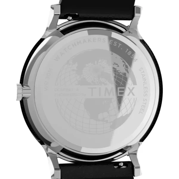 Timex Mens Norway 40mm WatchBlackSilverWhite