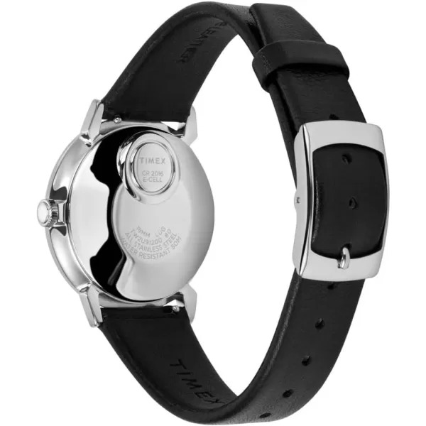 Timex Mens Q 1978 Reissue Date 35mm Quartz Watch BlackSilver