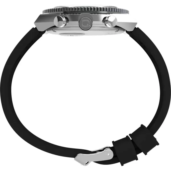 Timex Mens Q Chronograph 40mm WatchBlackWhite