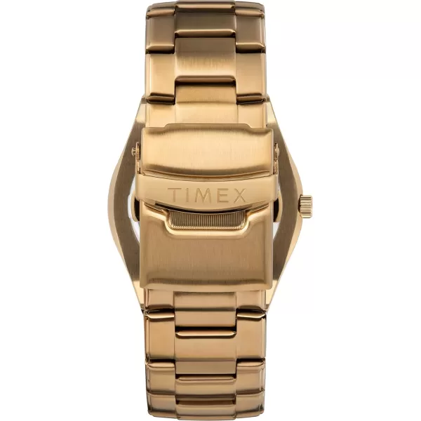 Timex Mens Solar Premium Dress 43mm Watchgoldblue