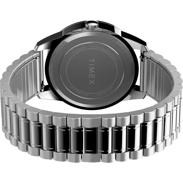 Timex Mens South Street Sport 36mm Watch Box SetSilverToneBlackSilverToneBox Set