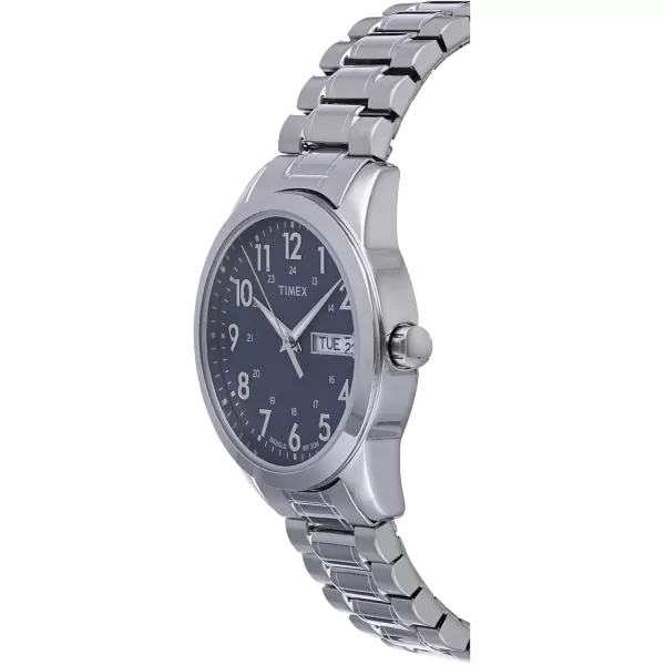 Timex Mens South Street Sport 36mm Watch Box SetSilverToneBlue