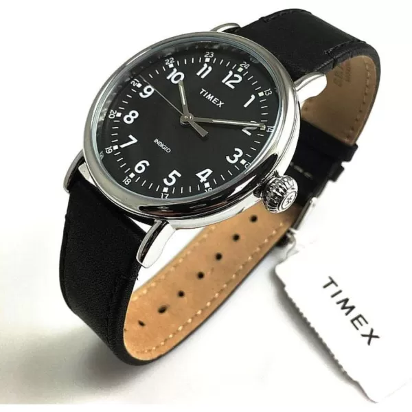 Timex Mens Standard 40mm WatchBlackSilver