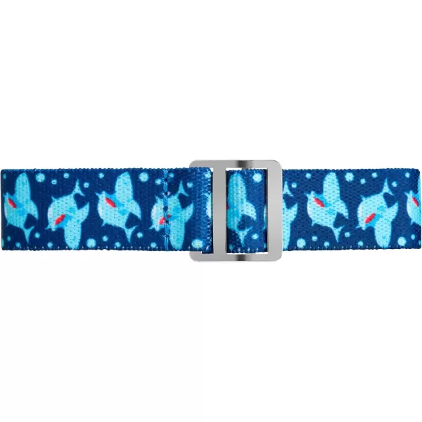 Timex TIME Machines 28mm Black Fast Wrap Kids WatchBlue Sharks