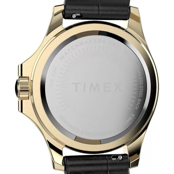 Timex Womens Kaia 40mm WatchBlackGoldToneGoldTone