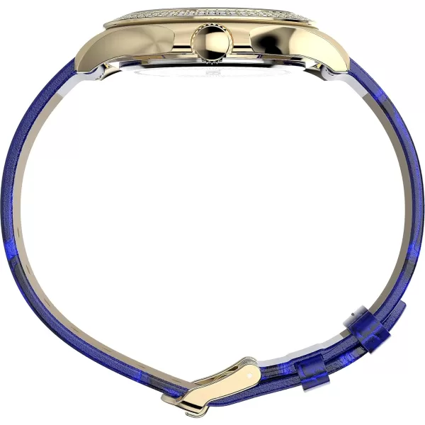 Timex Womens Kaia 40mm WatchBlueGoldToneGoldTone