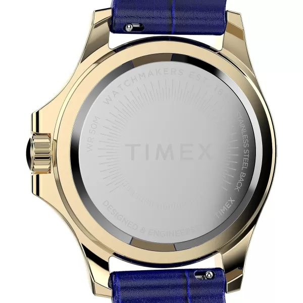 Timex Womens Kaia 40mm WatchBlueGoldToneGoldTone