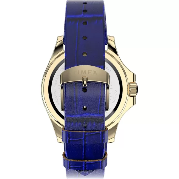 Timex Womens Kaia 40mm WatchBlueGoldToneGoldTone