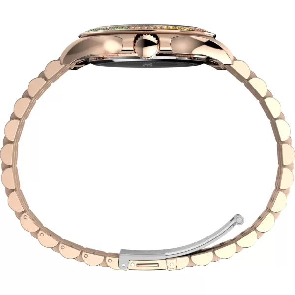 Timex Womens Kaia 40mm WatchRose GoldToneRose GoldToneRose GoldToneRainbow