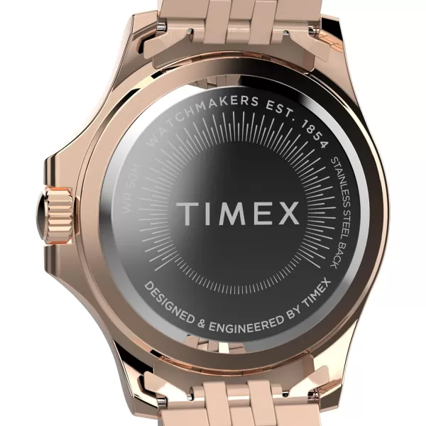 Timex Womens Kaia 40mm WatchRose GoldToneRose GoldToneRose GoldToneRainbow