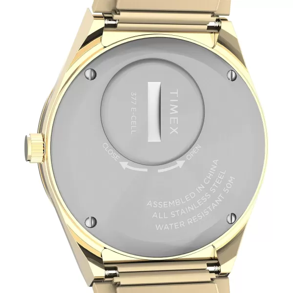 Timex Womens Q 36mm WatchGoldToneGoldToneGoldTone