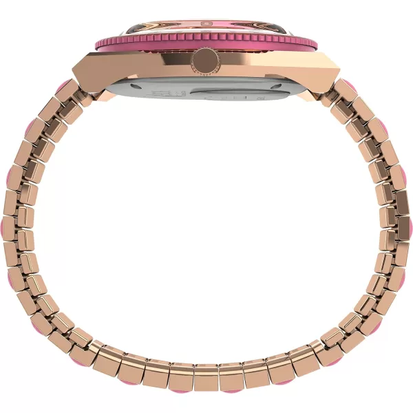 Timex Womens Q 36mm WatchTwoTonePinkRose GoldTone