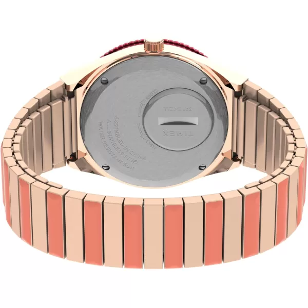 Timex Womens Q 36mm WatchTwoTonePinkRose GoldToneEXP