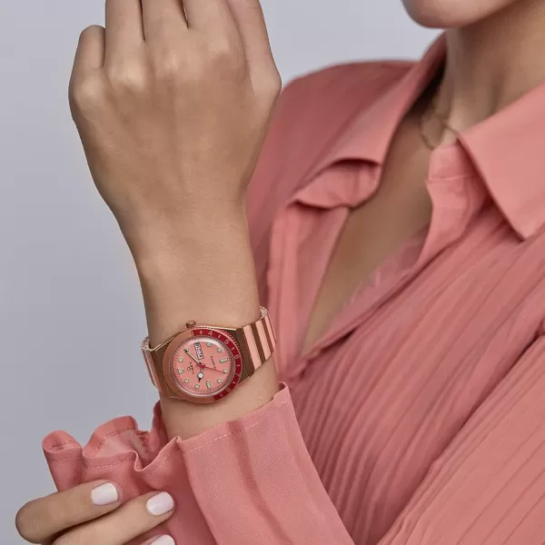 Timex Womens Q 36mm WatchTwoTonePinkRose GoldToneEXP