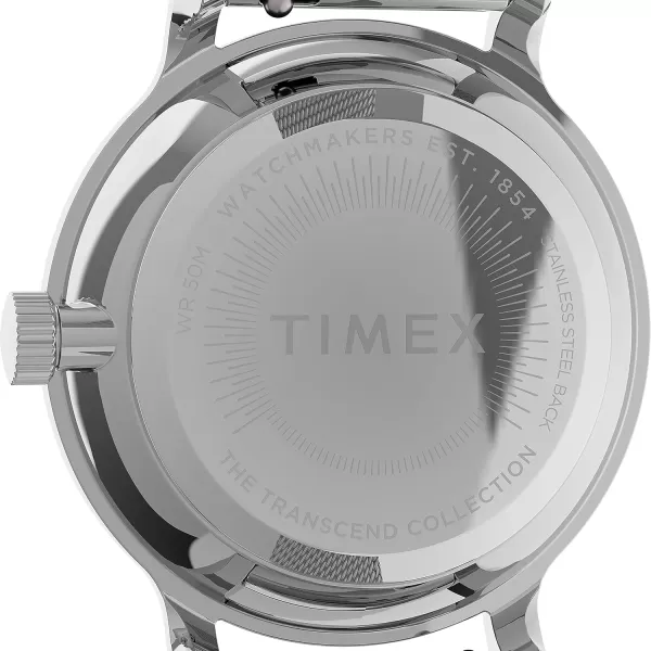 Timex Womens Transcend 31mm WatchStainless SteelSilverToneSilverTone