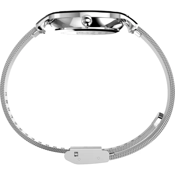 Timex Womens Transcend 31mm WatchStainless SteelSilverToneStainless Steel
