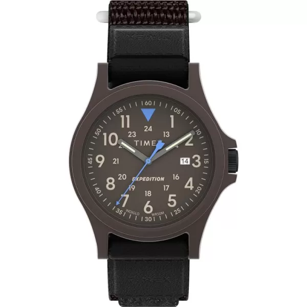 Timex Mens Expedition Acadia 40mm WatchBlackGrayBrown