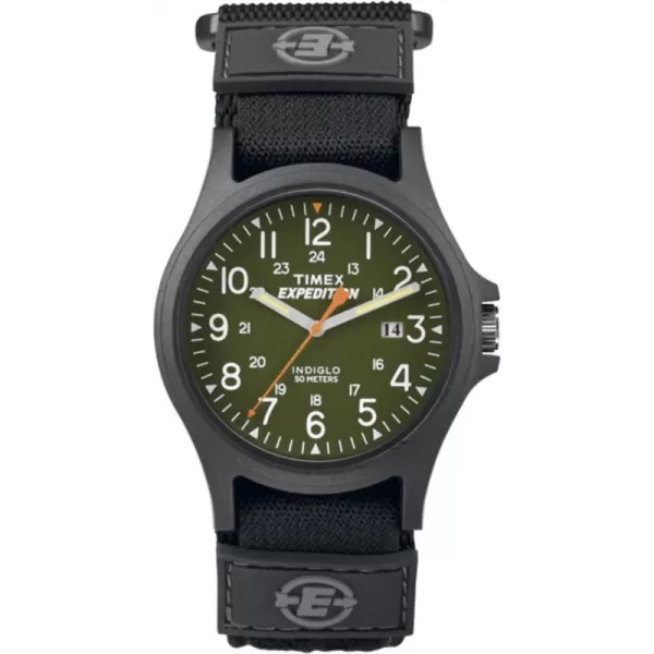 Timex Mens Expedition Acadia 40mm WatchBlackGreenBlack