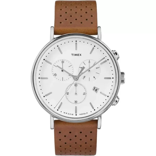 Timex Mens Fairfield 41mm WatchTanWhite