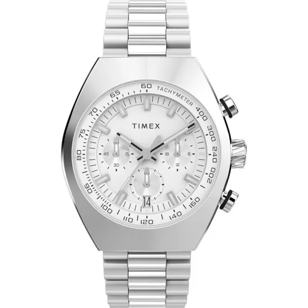 Timex Mens Legacy 42mm WatchStainless SteelSilverToneStainless Steel
