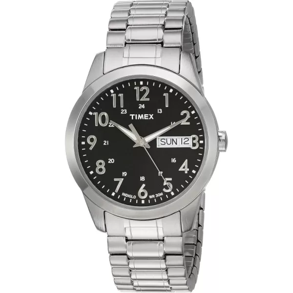 Timex Mens South Street Sport 36mm Watch Box SetSilverToneBlack