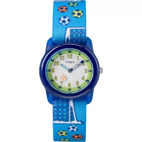 Timex TIME Machines 28mm Black Fast Wrap Kids WatchBlueSoccer