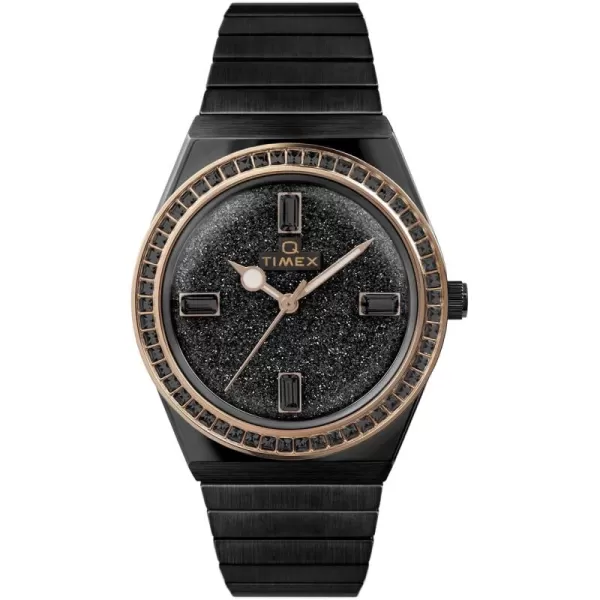 Timex Womens Q 36mm WatchBlackBlackBlack