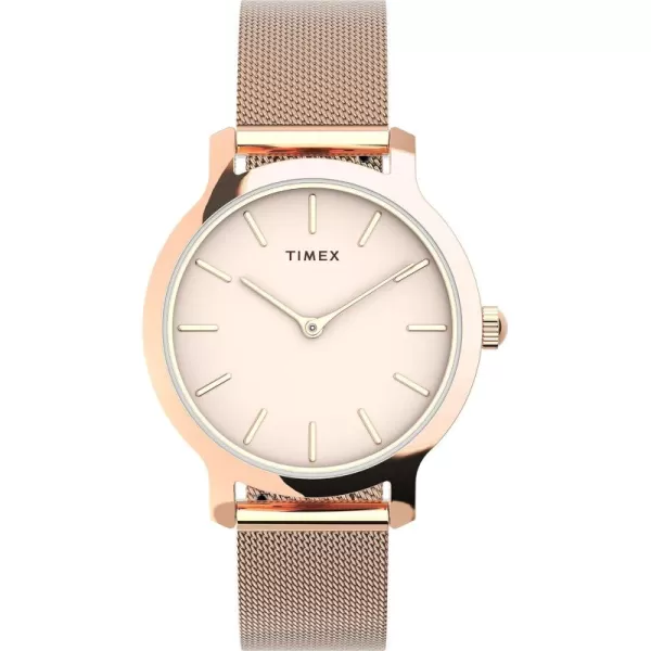 Timex Womens Transcend 31mm WatchRose GoldTonePinkRose GoldTone