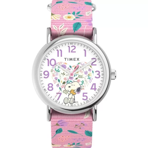 Timex X Peanuts in Bloom Womens Weekend 38mm WatchPink
