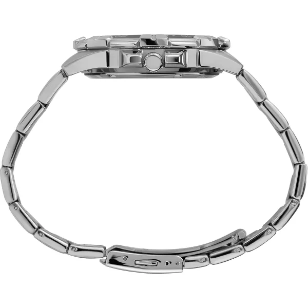 Timex Mens Dress Multifunction 45mm WatchSilverToneBlack