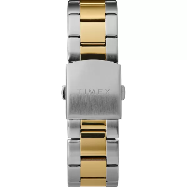 Timex Mens Dress Multifunction 45mm WatchTwoToneBlue