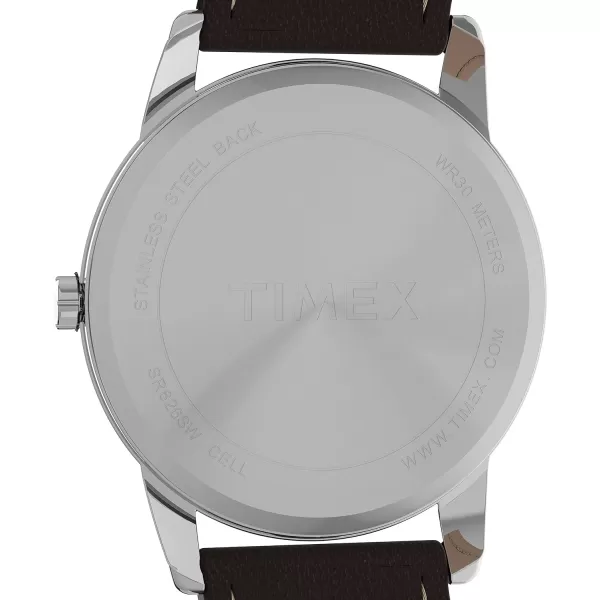 Timex Mens Easy Reader WatchBlackSilverToneBlue35mm
