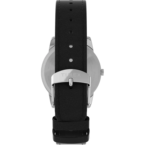 Timex Mens Easy Reader WatchBlackSilverToneWhite35mm