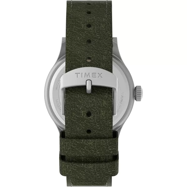 Timex Mens Expedition Scout 40mm Quartz Leather Strap Green 20 Casual Watch Model TW4B229009J