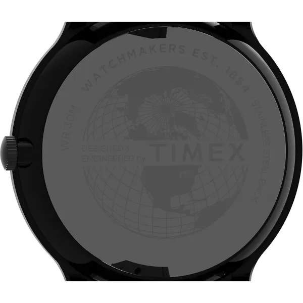 Timex Mens Gallary 40mm WatchBlackBlackBlack