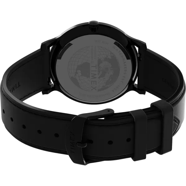 Timex Mens Gallary 40mm WatchBlackBlackBlack