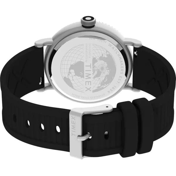 Timex Mens Harborside Coast 43mm WatchBlackBlackSilverToneGreen