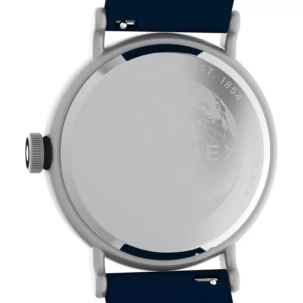 Timex Mens Harborside Coast 43mm WatchBlueBlackSilverTone